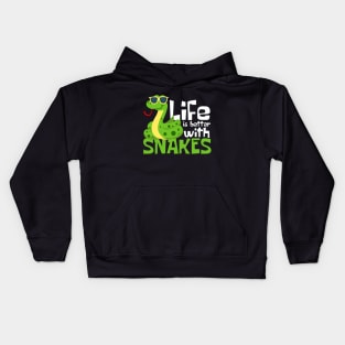 Life Is Better With Snakes Funny Kids Hoodie